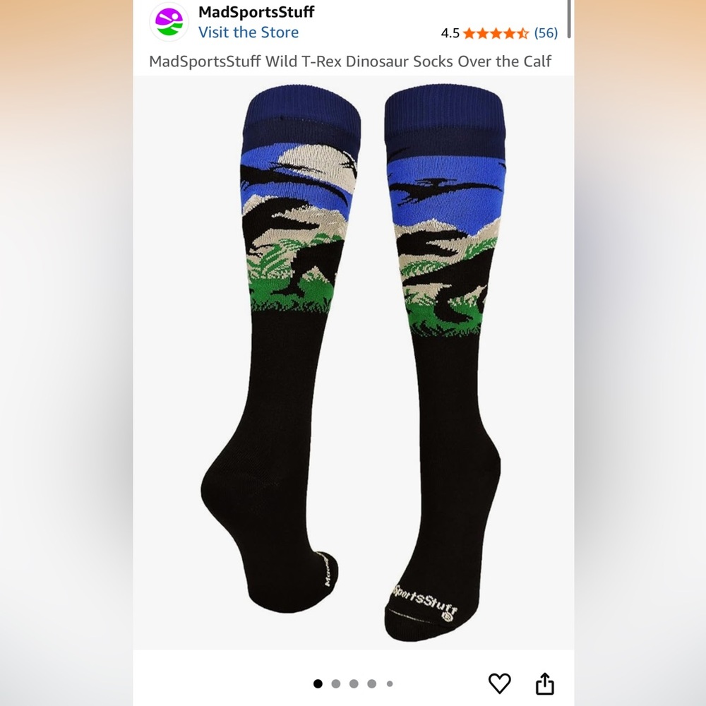 Kids Dinosaur Adventure soccer or sport Socks - T. rex